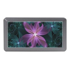 Pink And Turquoise Wedding Cremon Fractal Flowers Memory Card Reader (mini) by jayaprime