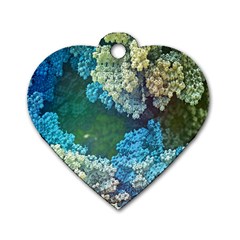 Fractal Formula Abstract Backdrop Dog Tag Heart (two Sides) by BangZart