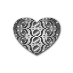 Metal Circle Background Ring Rubber Coaster (heart)  by BangZart