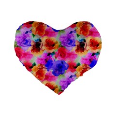 Floral Pattern Background Seamless Standard 16  Premium Flano Heart Shape Cushions by BangZart