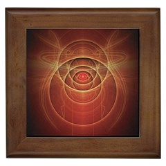 The Rusty Red Fractal Scarab Of Fiery Old Man Ra Framed Tiles by jayaprime