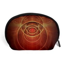 The Rusty Red Fractal Scarab Of Fiery Old Man Ra Accessory Pouches (large)  by jayaprime