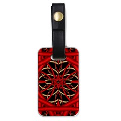 Fractal Wallpaper With Red Tangled Wires Luggage Tags (one Side)  by BangZart