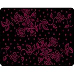 Pink Floral Pattern Background Wallpaper Fleece Blanket (Medium)  60 x50  Blanket Front