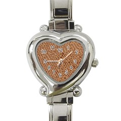 Giraffe Pattern Animal Print Heart Italian Charm Watch by paulaoliveiradesign