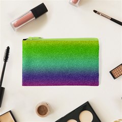 Metallic Rainbow Glitter Texture Cosmetic Bag (xs) by paulaoliveiradesign