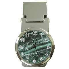 Green Marble Stone Texture Emerald  Money Clip Watches by paulaoliveiradesign