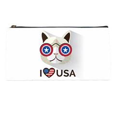 Cat I Love Usa Pencil Case