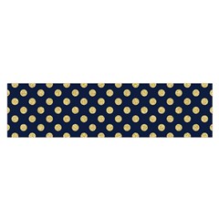 Navy/gold Polka Dots Satin Scarf (oblong) by Colorfulart23