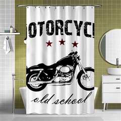 Motorcycle Old School Shower Curtain 48  X 72  (small)  by Valentinaart