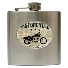 Motorcycle Old School Hip Flask (6 Oz) by Valentinaart