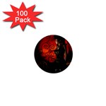 Steampunk, Wonderful Steampunk Lady In The Night 1  Mini Buttons (100 pack)  Front