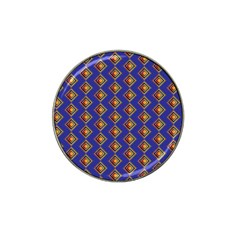 Blue Geometric Losangle Pattern Hat Clip Ball Marker (10 Pack)