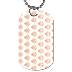 Geometric Losangle Pattern Rosy Dog Tag (one Side)