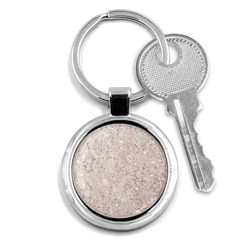 White Sparkle Glitter Pattern Key Chains (round)  by paulaoliveiradesign