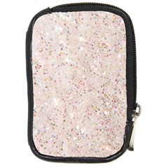 White Sparkle Glitter Pattern Compact Camera Cases