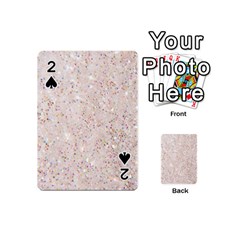 White Sparkle Glitter Pattern Playing Cards 54 (mini)  by paulaoliveiradesign