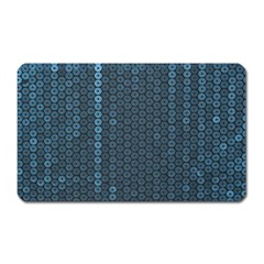 Blue Sparkly Sequin Texture Magnet (rectangular) by paulaoliveiradesign