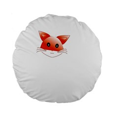 Animal Image Fox Standard 15  Premium Round Cushions