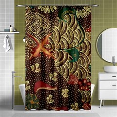 Art Traditional Flower  Batik Pattern Shower Curtain 48  X 72  (small)  by BangZart