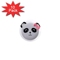 Pretty Cute Panda 1  Mini Magnet (10 Pack) 