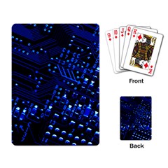 Blue Circuit Technology Image Playing Card by BangZart