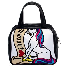 I Love Unicorn  Classic Handbags (2 Sides) by ninabolenart