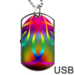 Colorful Easter Egg Dog Tag Usb Flash (two Sides) by BangZart