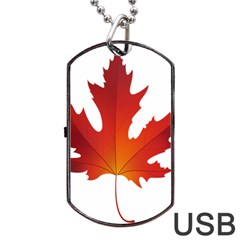 Autumn Maple Leaf Clip Art Dog Tag Usb Flash (one Side) by BangZart