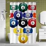 Racked Billiard Pool Balls Shower Curtain 48  x 72  (Small)  Curtain(48  X 72 ) - 42.18 x64.8  Curtain(48  X 72 )