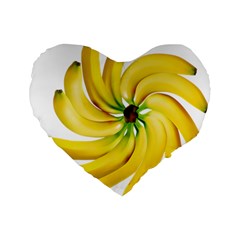 Bananas Decoration Standard 16  Premium Heart Shape Cushions by BangZart