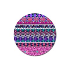 Tribal Seamless Aztec Pattern Magnet 3  (round) by BangZart