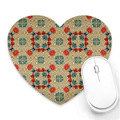 Traditional Scandinavian Pattern Heart Mousepads by BangZart