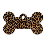 Tiger Skin Art Pattern Dog Tag Bone (Two Sides) Back