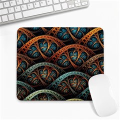 Fractal Art Pattern Flower Art Background Clored Large Mousepads by BangZart