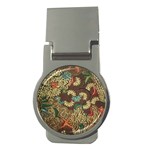 Colorful The Beautiful Of Art Indonesian Batik Pattern Money Clips (Round)  Front