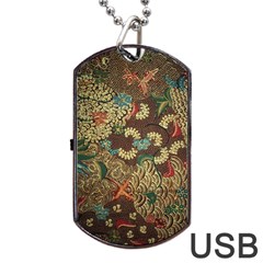 Colorful The Beautiful Of Art Indonesian Batik Pattern Dog Tag Usb Flash (one Side) by BangZart