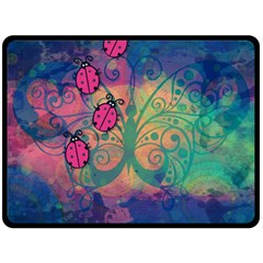 Background Colorful Bugs Double Sided Fleece Blanket (large)  by BangZart