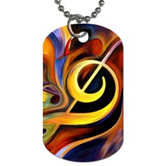 Art Oil Picture Music Nota Dog Tag (one Side) by BangZart