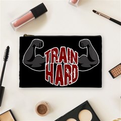 Train Hard Cosmetic Bag (medium)  by Valentinaart