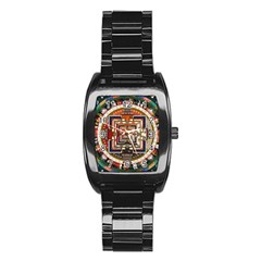 Colorful Mandala Stainless Steel Barrel Watch