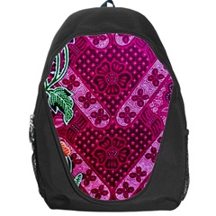 Pink Batik Cloth Fabric Backpack Bag