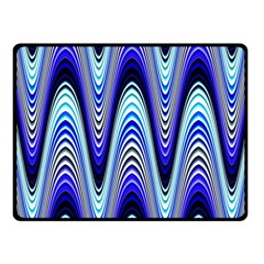 Waves Blue Fleece Blanket (small)