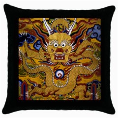 Chinese Dragon Pattern Throw Pillow Case (black)