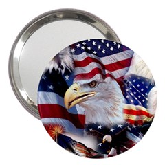 United States Of America Images Independence Day 3  Handbag Mirrors