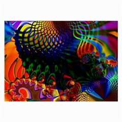 Colored Fractal Large Glasses Cloth