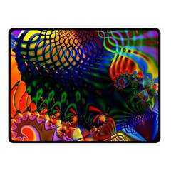 Colored Fractal Fleece Blanket (small)