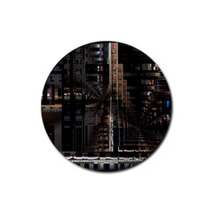 Blacktechnology Circuit Board Electronic Computer Rubber Round Coaster (4 Pack)  by BangZart