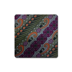 Batik Art Pattern  Square Magnet