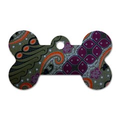 Batik Art Pattern  Dog Tag Bone (two Sides) by BangZart